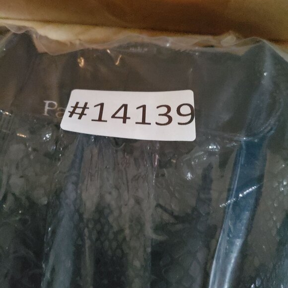 Pamela McCoy Jacket Womens Large Black Genuine Leather Lizard Embossed - Picture 9 of 9